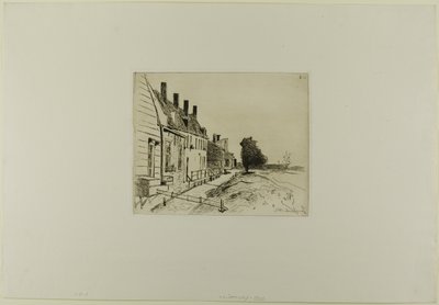 Houses Along the Canal, from Cahier de six eaux-fortes, Views of Holland by Johan Barthold Jongkind