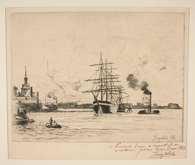 The Old Port of Rotterdam by Johan Barthold Jongkind
