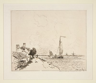 The Two Sailboats by Johan Barthold Jongkind