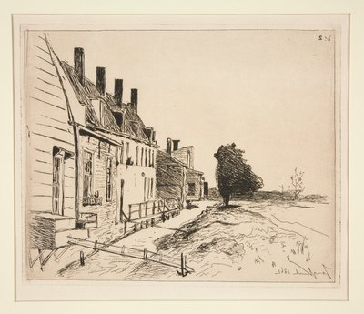 Houses Alongside the Canal by Johan Barthold Jongkind