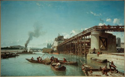 Paris, Harbor Bridge on the Seine (Le Pont de l’Estacade) by Johan Barthold Jongkind