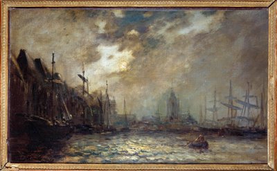 The Port of Rotterdam by Johan Barthold Jongkind