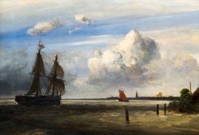 The Mouth of the Scheldt River by Johan Barthold Jongkind
