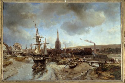 The Port of Harfleur by Johan Barthold Jongkind