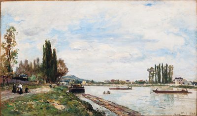 View of Meudon from the Pont de Sevres by Johan Barthold Jongkind