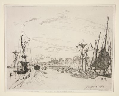 View of the Port from the Railroad of Honfleur by Johan Barthold Jongkind