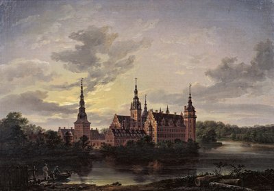 Frederiksborg Slot by Moonlight by Johan Christian Dahl