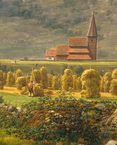 Gathering Hay by Johan Christian Dahl