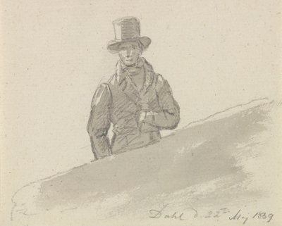 Man Figure with Hat by Johan Christian Dahl