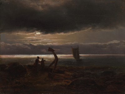 Mother and Child by the Sea, 1830 by Johan Christian Dahl