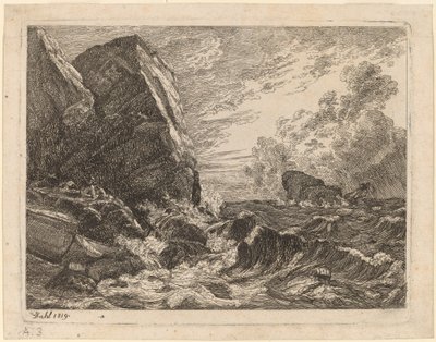 Norwegian Coast During a Storm by Johan Christian Dahl