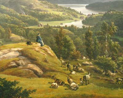 View of Lysenkloster near Bergen by Johan Christian Dahl