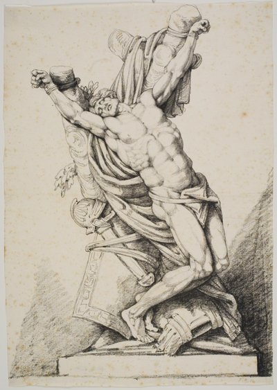 Naked Warrior Bound to a Tree (Spartacus?) by Johan Christoph Petzold