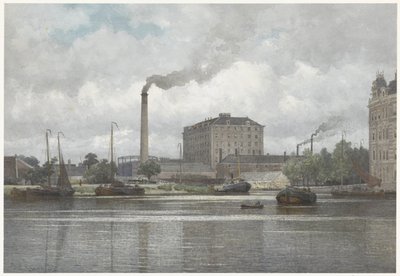 The Sugar Refinery of the firm vom Rath on the Buitensingel, Nassaukade in Amsterdam by Johan Conrad Greive