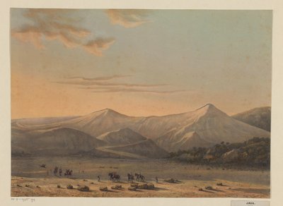 View of the Bromo Volcano by Johan Conrad Greive