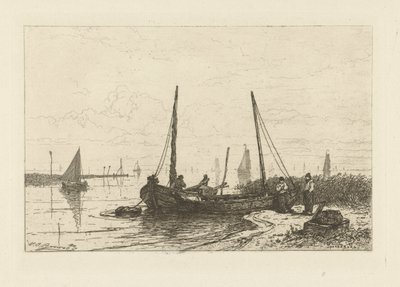 View of the Zuiderzee near Spakenburg by Johan Conrad Greive