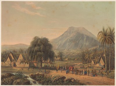 Wedding Procession at the Foot of Mount Salak in Java by Johan Conrad Greive