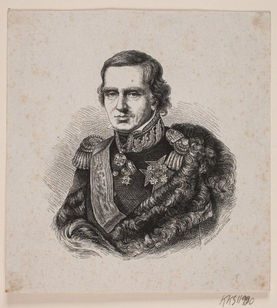Unknown Soldier with Swedish Grand Cross Star by Johan Frederik Rosenstand