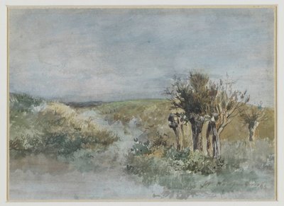 Landscape with Pollard Willows Along a Ditch by Johan Hendrik Weissenbruch