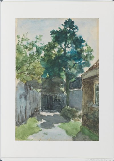 Sunny Courtyard by Johan Hendrik Weissenbruch