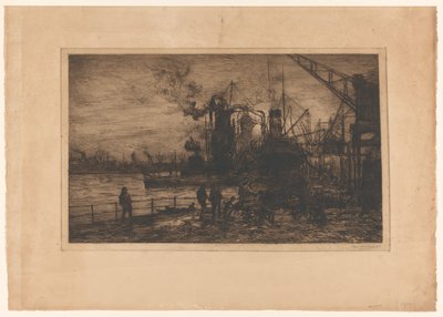 View of the Port of Rotterdam by Johan Hendrik van Mastenbroek (signed by artist)