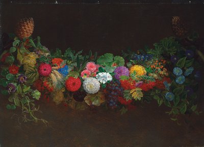 A Magnificent Garland of Fruit and Flowers by Johan Laurents Jensen