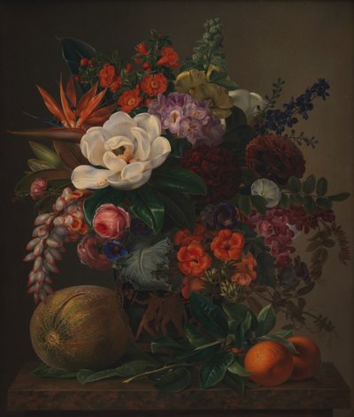 Flowers in a Vase, Sorrente 1834 by Johan Laurents Jensen