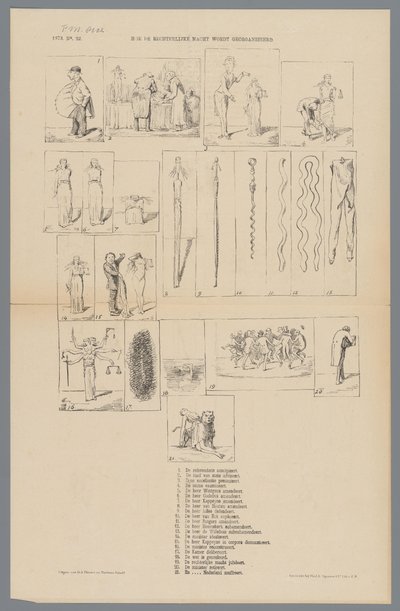 Caricature on the Reform of the Judicial Organization, 1873 by Johan Michaël Schmidt Crans