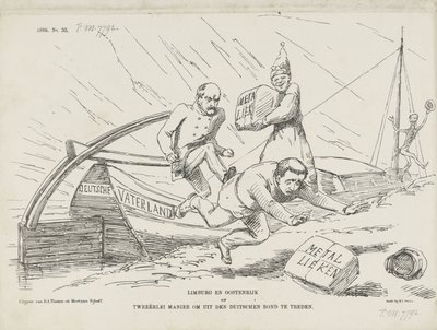 Caricature of Bismarck and the German Confederation, 1866 by Johan Michaël Schmidt Crans