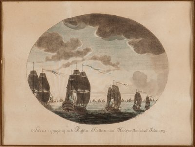 The naval Battle of Öland on 26 July 1789 by Johan Petter Cumelin