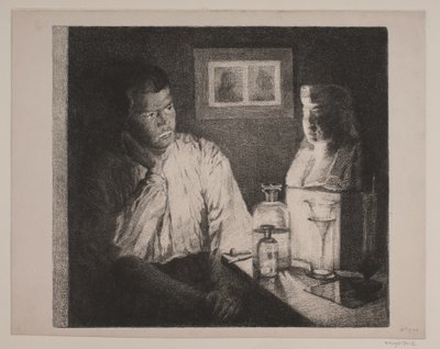A Man Observing a Bust by Johan Rohde