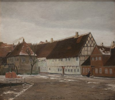 Winter Evening in Ribe, Jutland by Johan Rohde