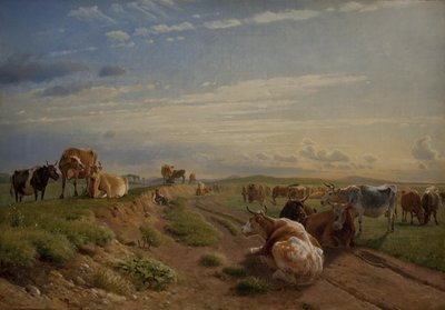 A Milking Place near Vognserup Manor, Zealand by Johan Thomas Lundbye