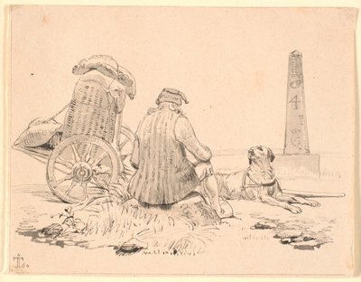 The Peddler and His Dog by Johan Thomas Lundbye