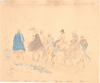 Danish Travelers on an Excursion by Johan Thomas Lundbye