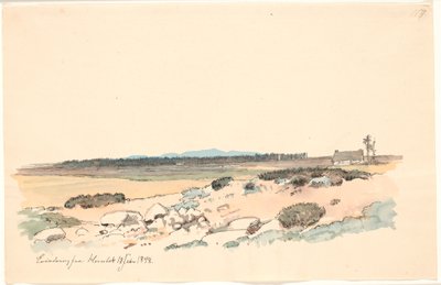 Landscape from Hornbæk with the Plantation and Kullen in the Background by Johan Thomas Lundbye