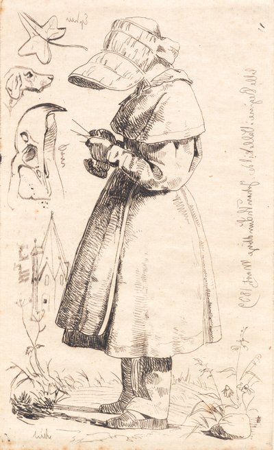 Little Regine in Vallekilde by Johan Thomas Lundbye