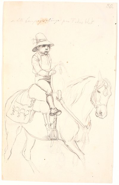 Little Boy Riding a Horse by Johan Thomas Lundbye