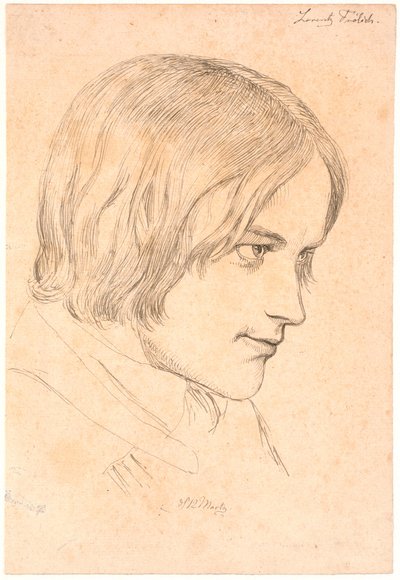 Portrait of the Painter Lorenz Frølich (1820-1908) by Johan Thomas Lundbye