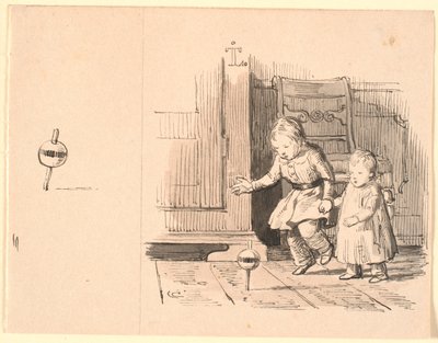The Rumlepot. Small Study of the Rumlepot on the Left by Johan Thomas Lundbye