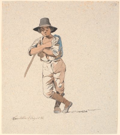 Standing Shepherd Boy by Johan Thomas Lundbye