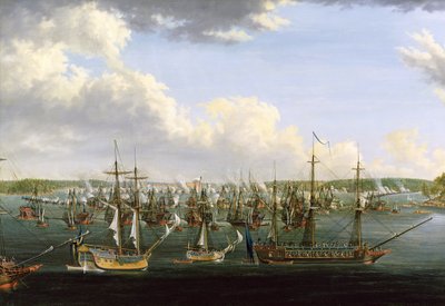 The Battle at Fredrikshamn, 15 May 1790 by Johan Tietrich Schoultz
