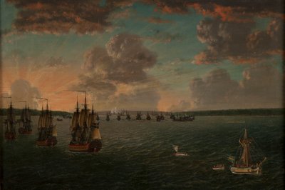 The Battle of Vyborg Bay on July 3, 1790, 1791 by Johan Tietrich Schoultz