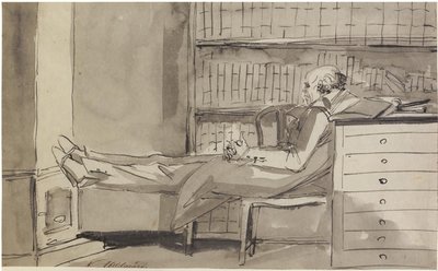 Abildgaard Warming His Feet by a Stove by Johan Tobias Sergel