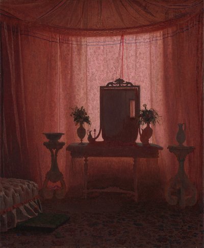A Bedroom in Bernstorff Palace near Copenhagen, ca. 1845 by Johan Vilhelm Gertner