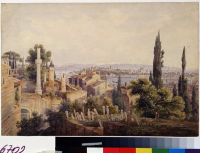 View of Constantinople and the Golden Horn by Johan Wolfensberger