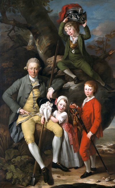 Henry Knight of Tythegston with his children, 1770 by Johan Zoffany