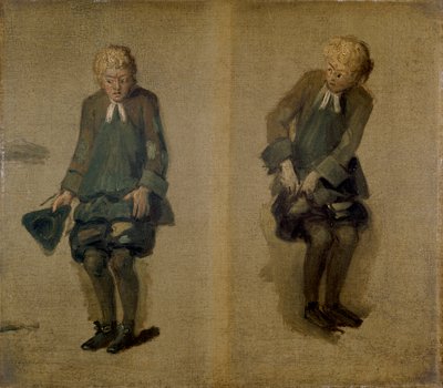 Two Sketches of David Garrick as Abel Drugger in 