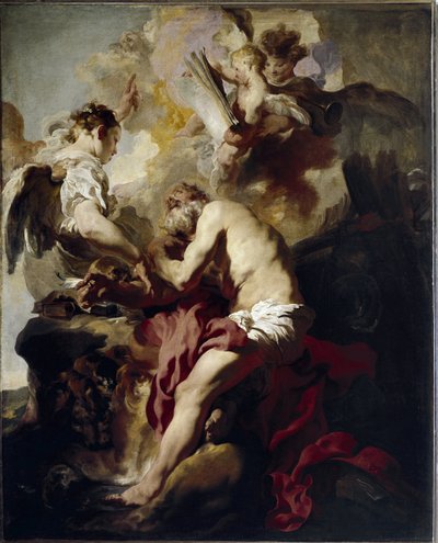 The Vision of Saint Jerome by Johann (attr. to) Liss