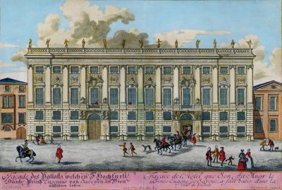 The Winter Palace of Prince Eugene of Savoy in Himmelpfortgasse by Johann Adam Delsenbach
